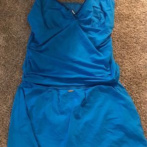 Liz Claiborne plus size 24W Blue two piece swimsuit bathing suit